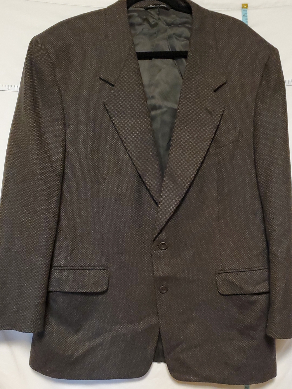 Canali Proposta Men's Classic  Gray Wool Cashmere Blend Tweed Blazer 54R Luxury